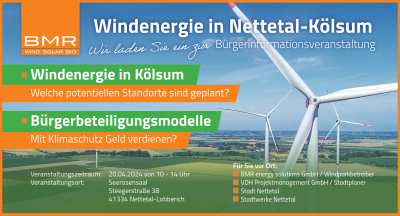 Informationsmesse zum geplanten Windpark Nettetal-Kölsum