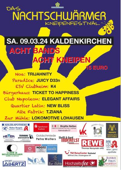 Nachtschwärmer Kneipenfestival 2024 Plakat