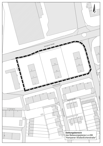 Bebauungsplan Lo-286 „Kempener Straße/Eichenstraße“ kann eingesehen werden