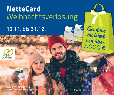 Große NetteCard Weihnachtsverlosung 2024: Doppelte Gewinnchancen – Gewinne von über 7.000 Euro